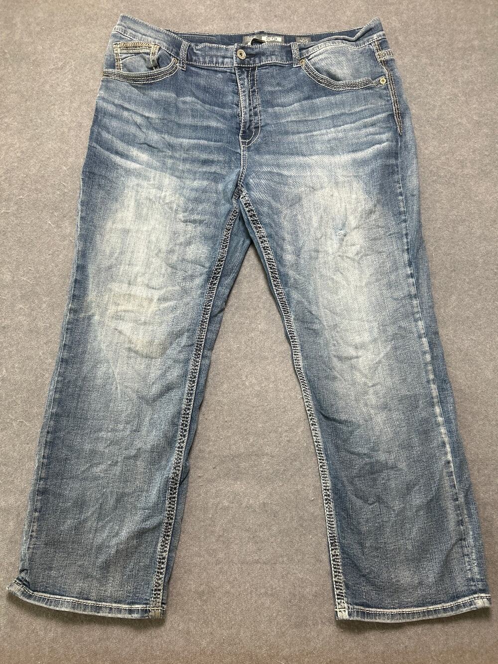 BKE Seth Straight Leg Jeans Mens 40 Short Blue Medium Wash Stretch Denim